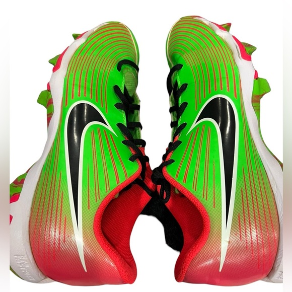 Nike Red Neon GreenFastFlex Softball Soccer Cleats Size 8 - Picture 4 of 8
